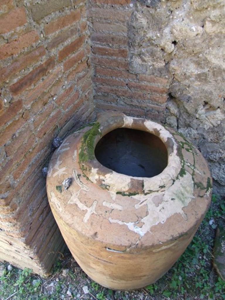 VII.2.18 Pompeii.  March 2009.  Room 8.  Large terracotta pot in south east corner