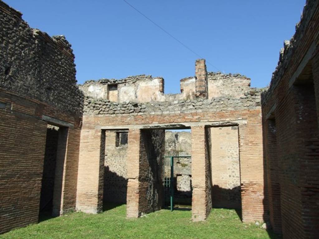 VII.2.18 Pompeii. March 2009. Room 1, looking north to entrance across atrium.