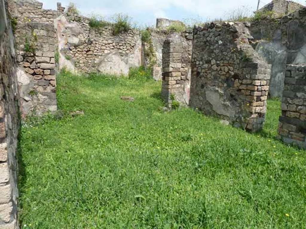 VII.2.35 Pompeii. May 2010. Looking north through tablinum to garden area.