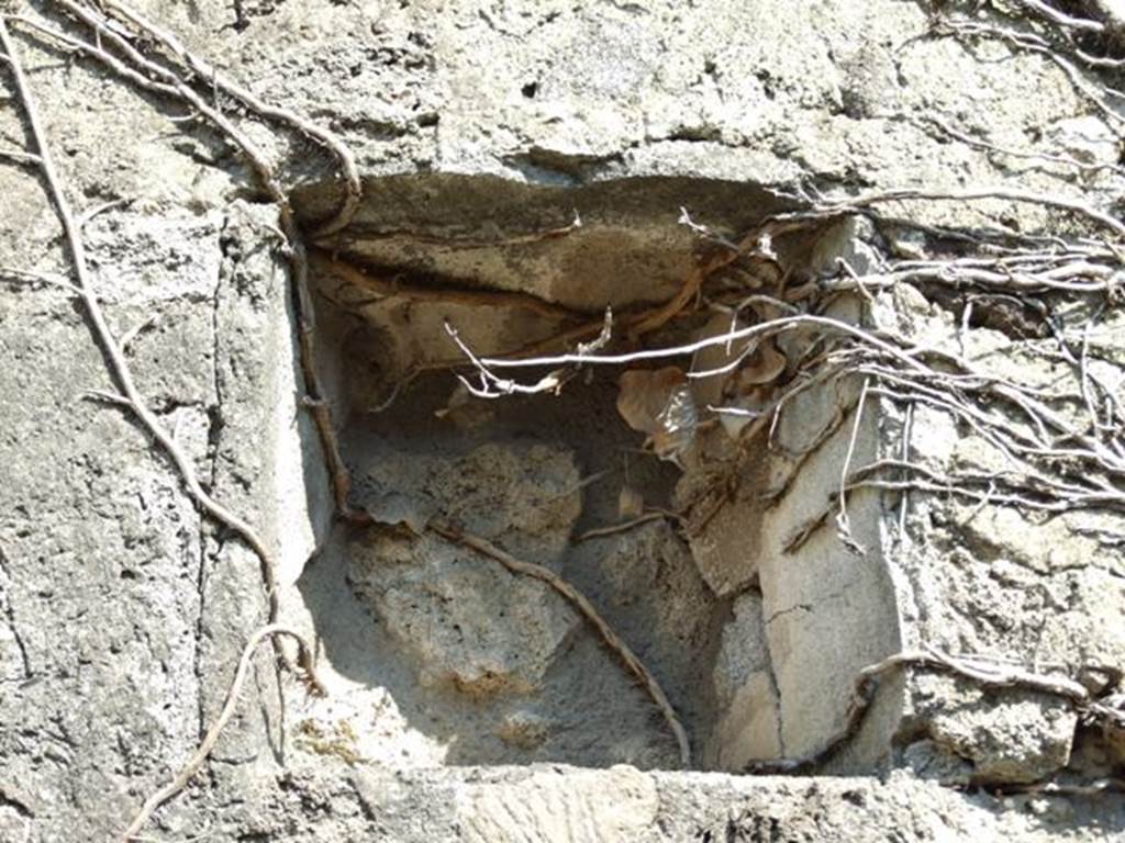 VII.4.56 Pompeii.  March 2009.   Room 7.  Niche, or blocked window on East wall.