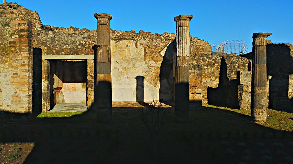 VII.7.2 Pompeii. December 2019. Looking across peristyle towards rooms on north side. Photo courtesy of Giuseppe Ciaramella.

