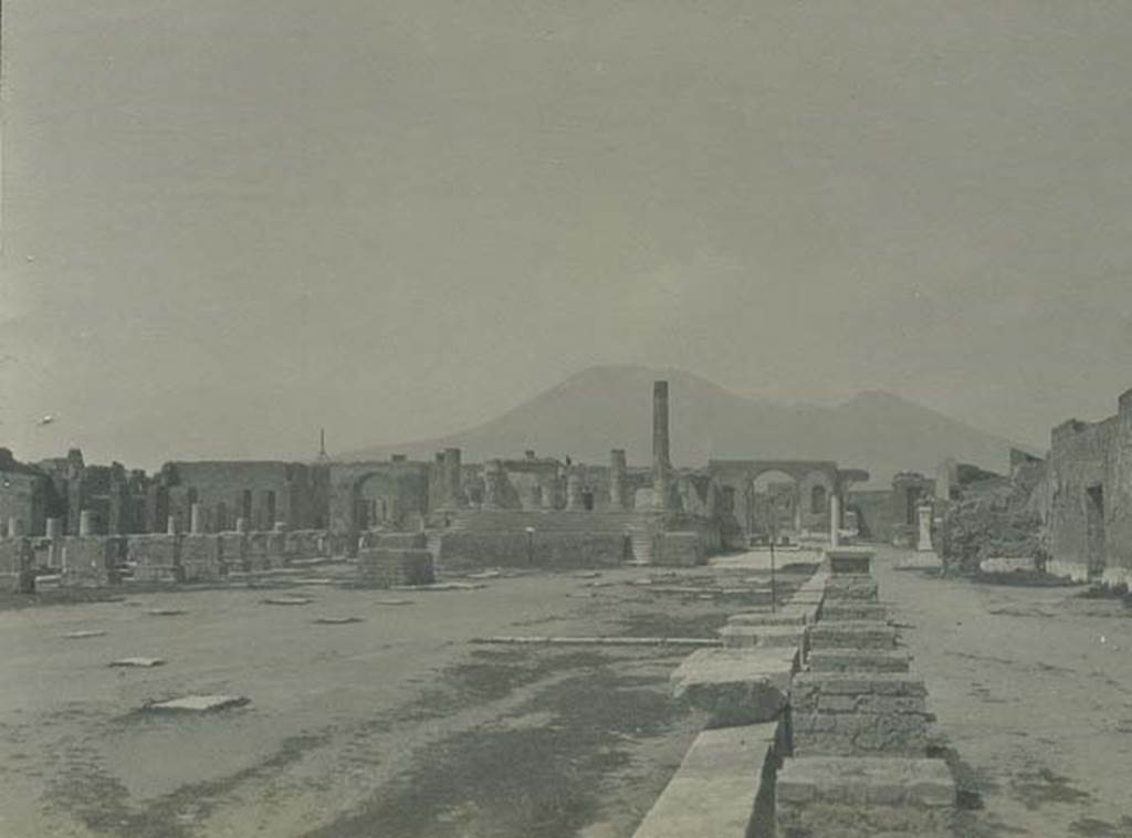 VII.8 Pompeii Forum. May 1924. Looking north towards the north-east corner. Photo courtesy of Rick Bauer.