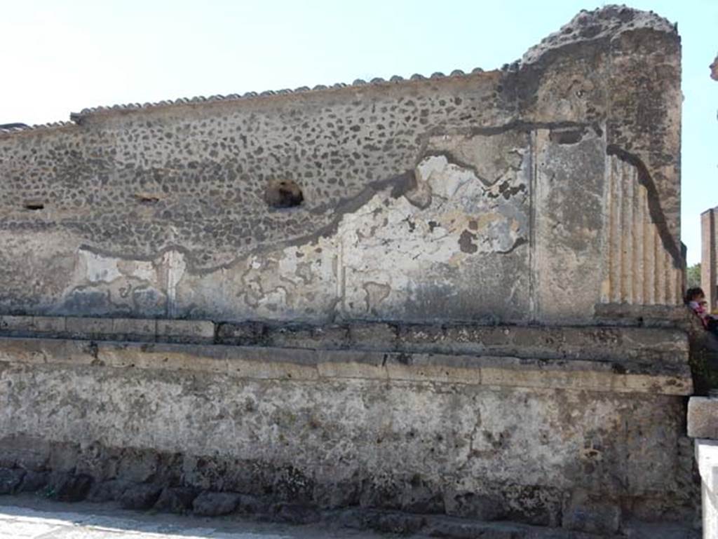 VII.8.01 Pompeii, September 2018. Detail of north end of east wall.
Foto Anne Kleineberg, ERC Grant 681269 DÉCOR.
