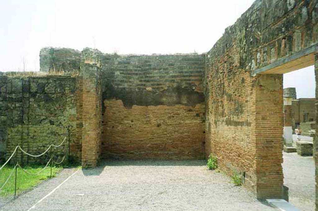 VII.9.2 Pompeii. March 2019. Detail of pillar along north wall towards west end.
Foto Anne Kleineberg, ERC Grant 681269 DÉCOR.
