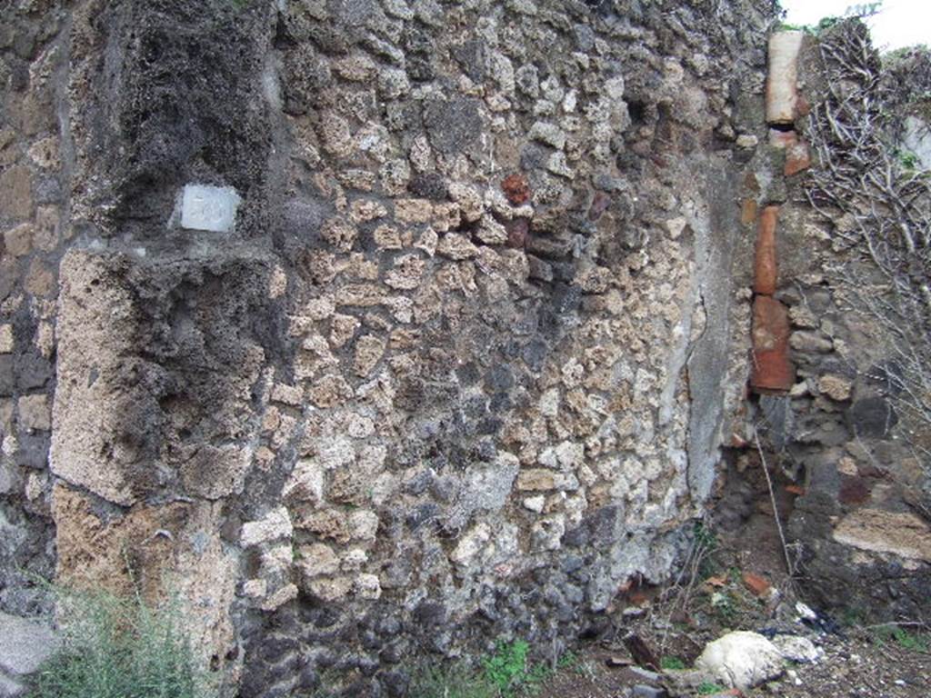 VII.12.36 Pompeii.December 2005. Looking east towards north wall. with outline of stairs?