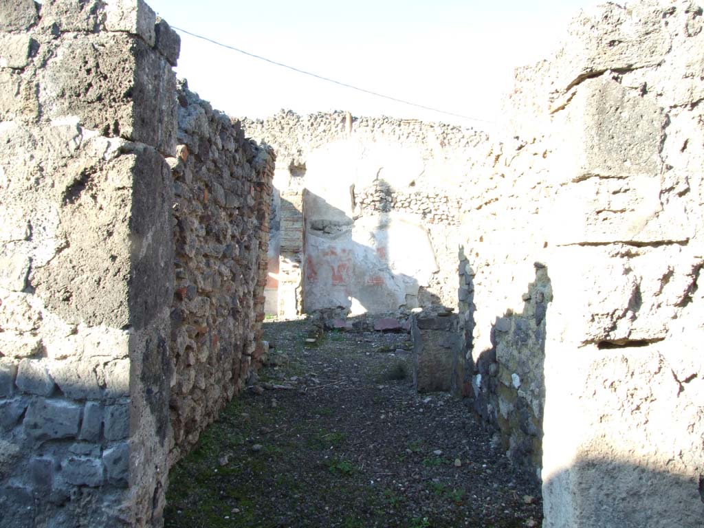 VII.15.7 Pompeii. December 2007. Looking north across atrium towards rear wall.