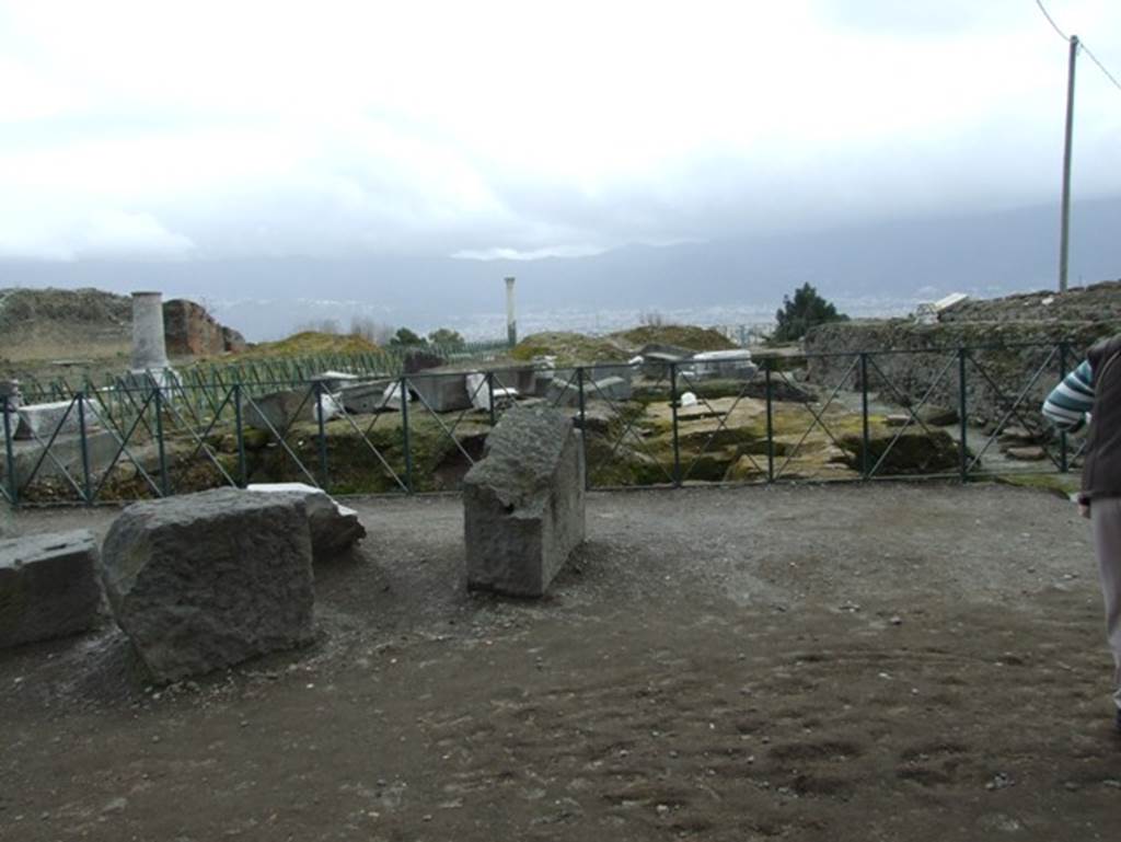 VIII.1.3 Pompeii.  March 2009.  Looking south across site of Temple.