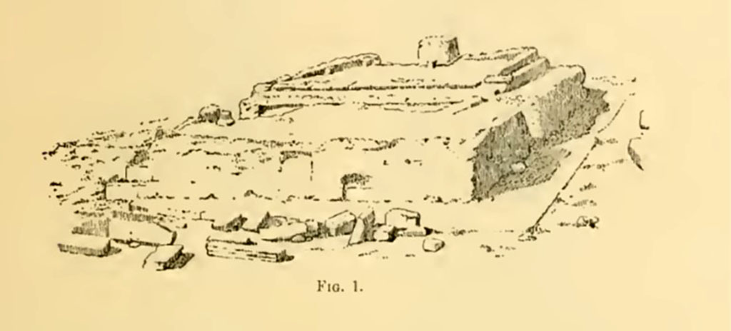 VIII.1.3 Pompeii. Perspective sketch. Notizie degli Scavi di Antichit, 1899, Page 17, fig. 1.