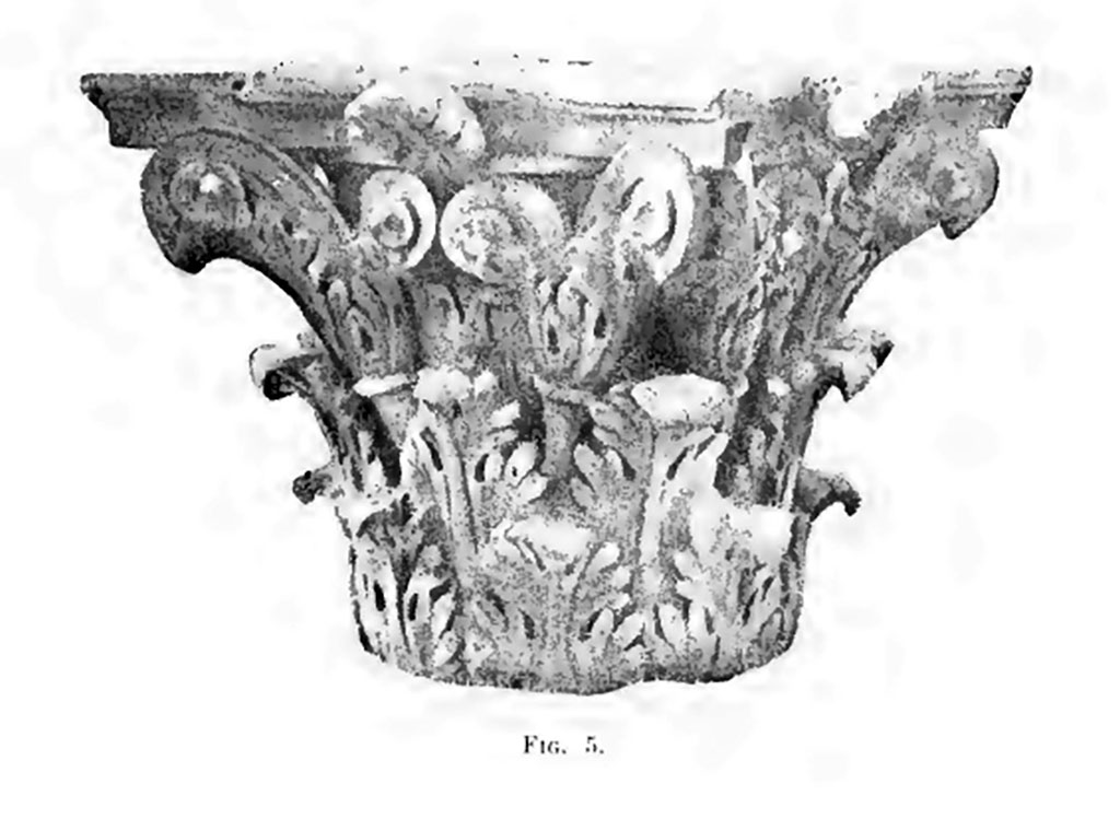 VIII.1.3 Pompeii. Corinthian capital made of Lunense marble. Notizie degli Scavi di Antichit, 1899, Page 21, fig. 5.