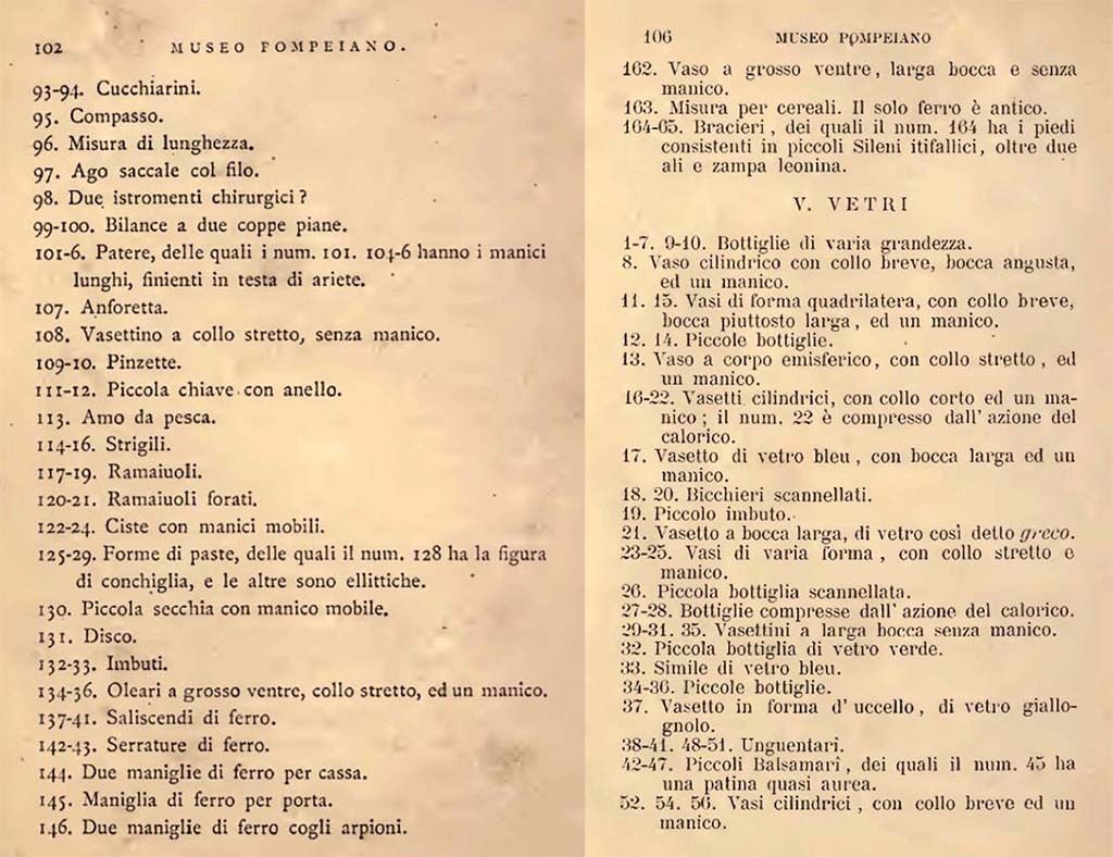 VIII.1.4 Pompeii Antiquarium. Fiorelli, G., 1877. Guida di Pompei. (p.102). Fiorelli, G., 1897. Guida di Pompei, (p.106).