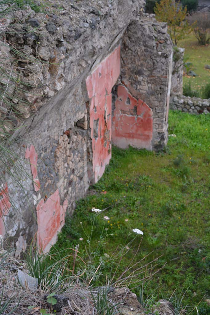 VIII.2.3 Pompeii. November 2017. 
Looking south along east wall of triclinium of VIII.2.16 on the lower level.
Foto Annette Haug, ERC Grant 681269 DÉCOR.
