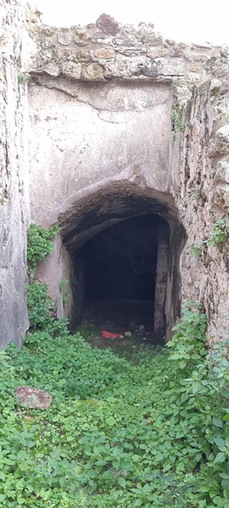 VIII.2.27 Pompeii. December 2023.
Looking south to passageway to lower floor from entrance doorway. 
Photo courtesy of Miriam Colomer.
