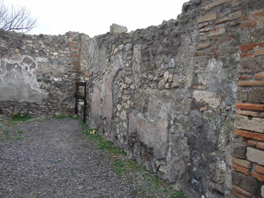 VIII.3.19 Pompeii. December 2007. South wall with doorway to VIII.3.18.