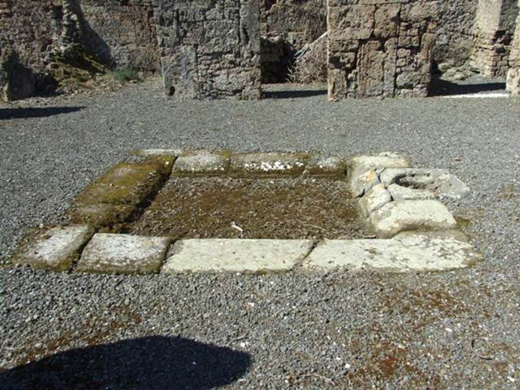 VIII.5.9 Pompeii.  March 2009.  Room 1, Atrium.  Looking west across Impluvium.