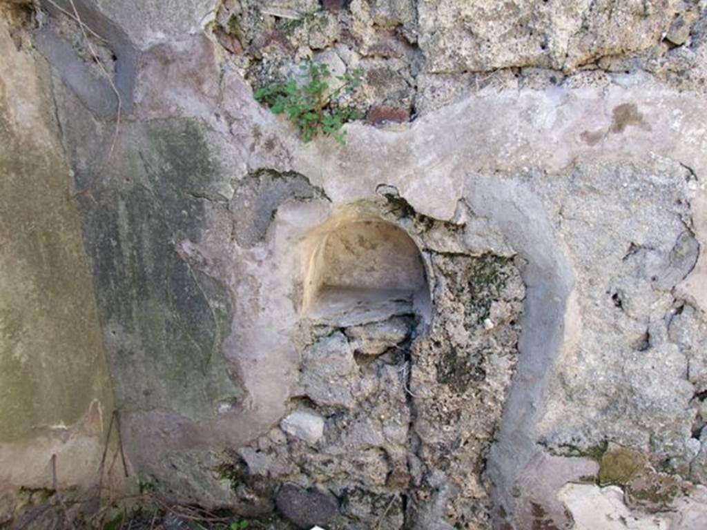 VIII.5.9 Pompeii.  March 2009. Room 22, West wall with Niche.