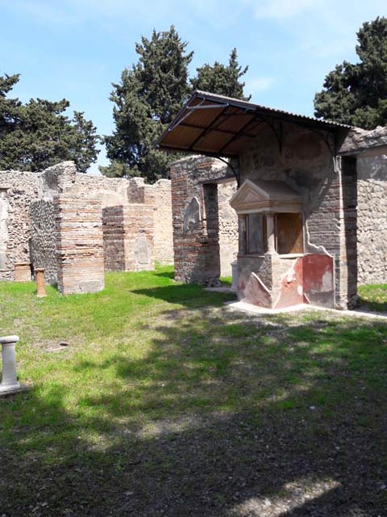 VIII.5.37 Pompeii. April 2017. Room 1, atrium, looking north east.  
Photo courtesy of Dr Paul J. Turner.
