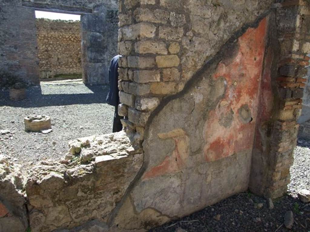 VIII.5.39 Pompeii. March 2009.  Room 8, South wall with window overlooking Room 1.