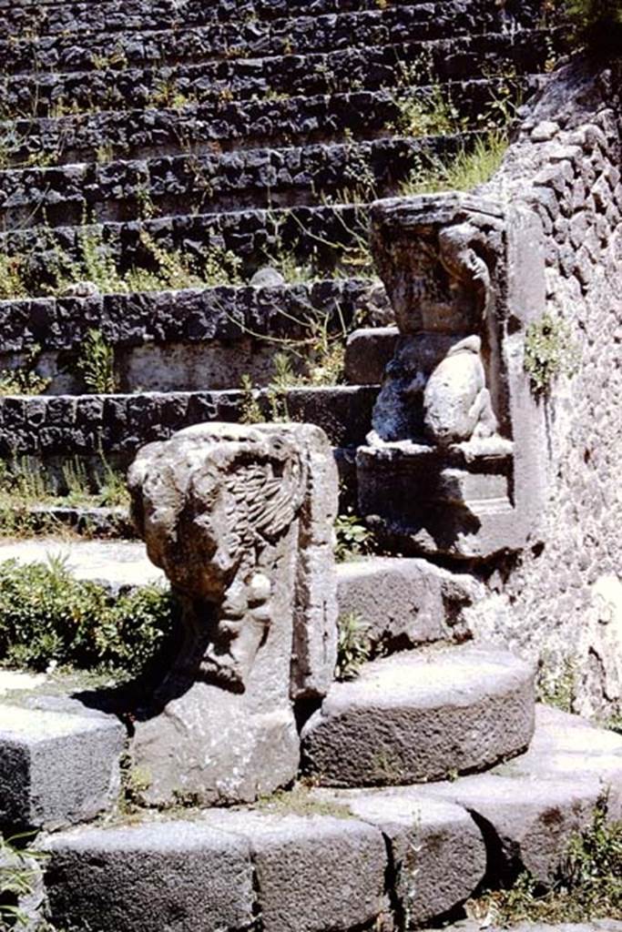 VIII.7.19 Pompeii. 1966. The Lion’s foot and the Kneeling Atlas and stone seating on the east side. Photo by Stanley A. Jashemski.
Source: The Wilhelmina and Stanley A. Jashemski archive in the University of Maryland Library, Special Collections (See collection page) and made available under the Creative Commons Attribution-Non Commercial License v.4. See Licence and use details.
J66f0141
