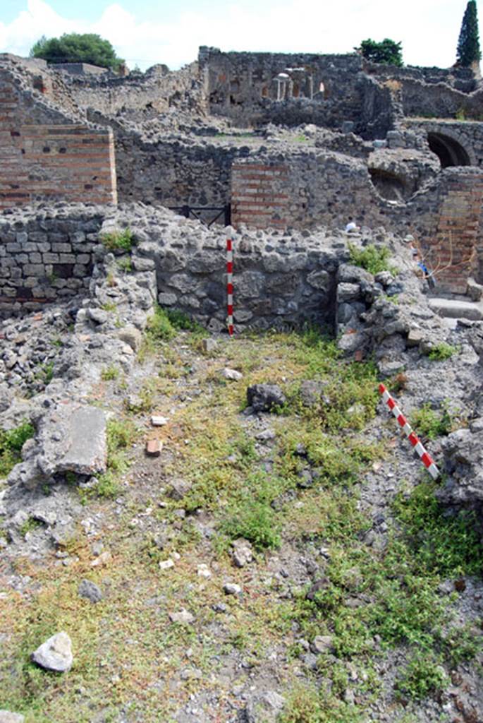 VIII.7.23 Pompeii. June 2009. Looking east in kitchen on southern boundary. Photo courtesy of Sera Baker.
