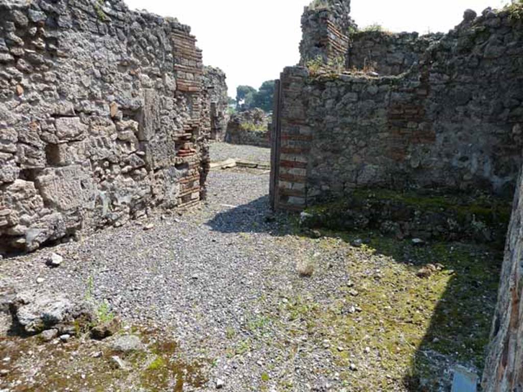 VIII.7.26 Pompeii. May 2010. Looking south from the rear side entrance towards the atrium.