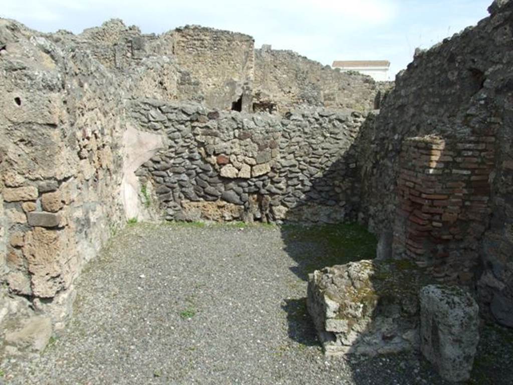 IX.1.2 Pompeii. March 2009. Looking east towards rear room.