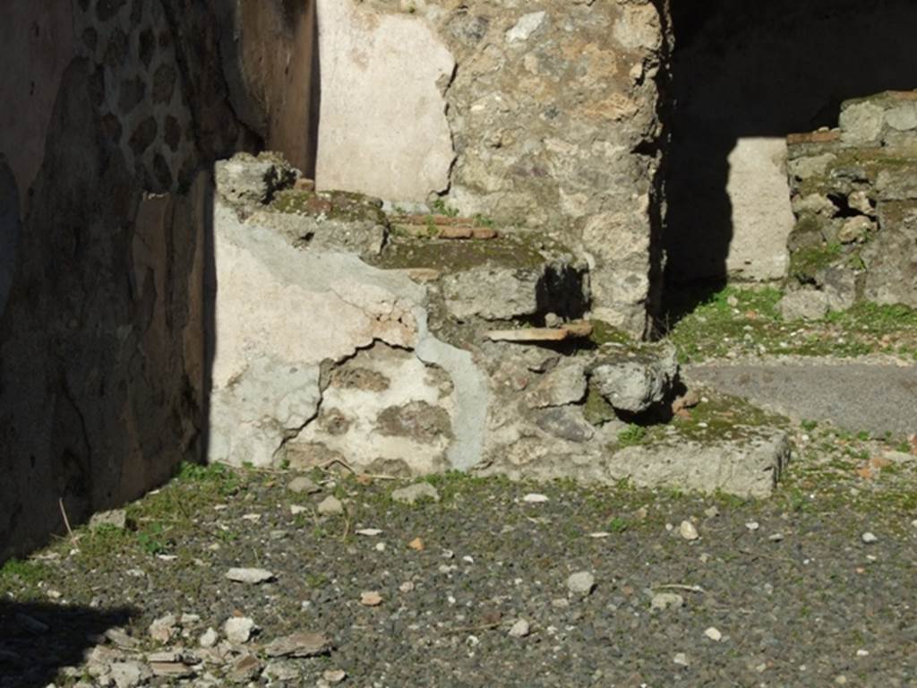 IX.1.4 Pompeii.  March 2009.  Staircase in north east corner of shop.