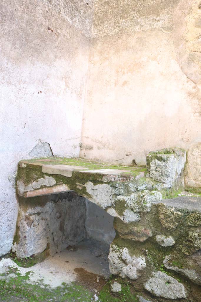 IX.1.4 Pompeii. December 2018. 
Underneath hearth in south-east corner. Photo courtesy of Aude Durand.
