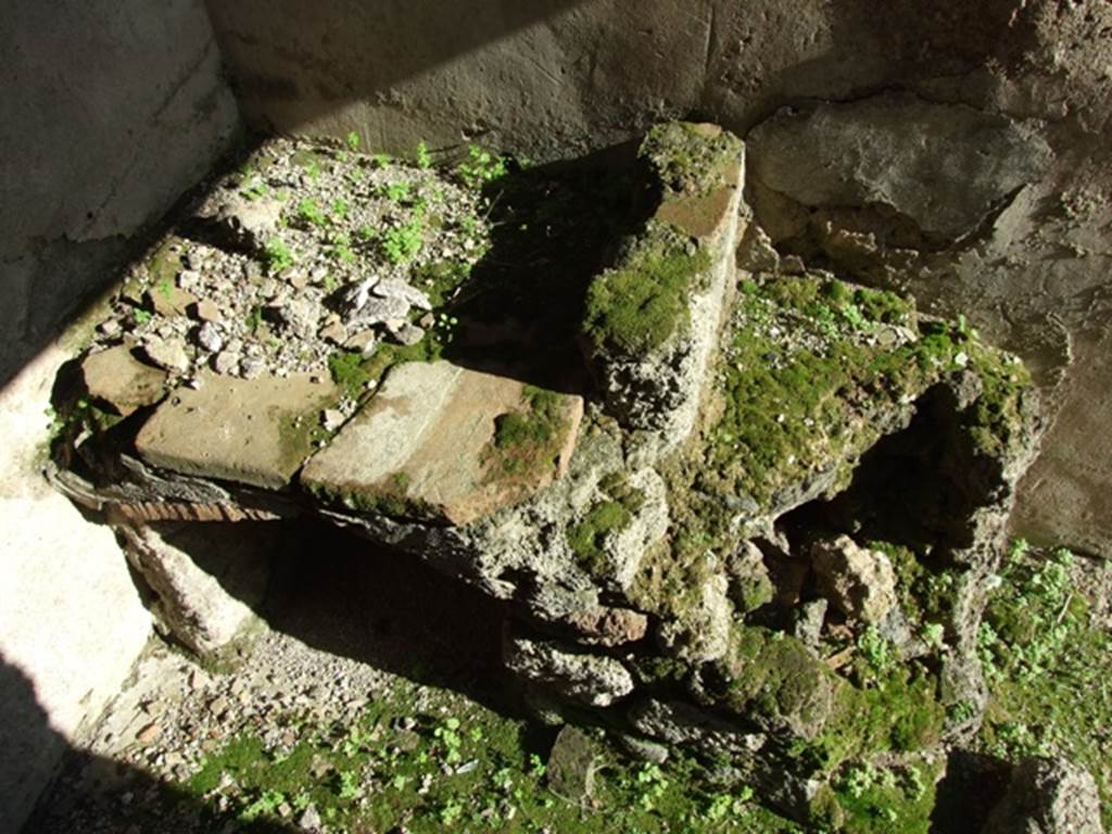 IX.1.4 Pompeii.  March 2009.  Rear room.  Remains of hearth.

