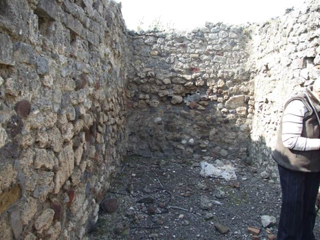 IX.2.18 Pompeii. March 2009. Room 8, kitchen. Looking towards north end, possibly a storeroom.