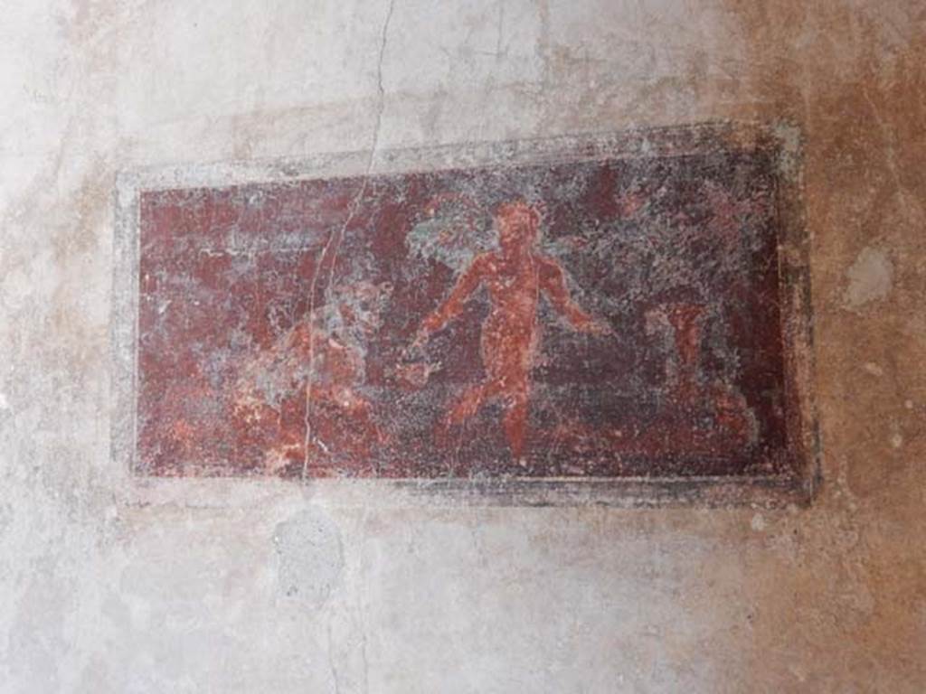 IX.3.5 Pompeii. May 2015. Room 15, panel on north end of west wall. Photo courtesy of Buzz Ferebee.
