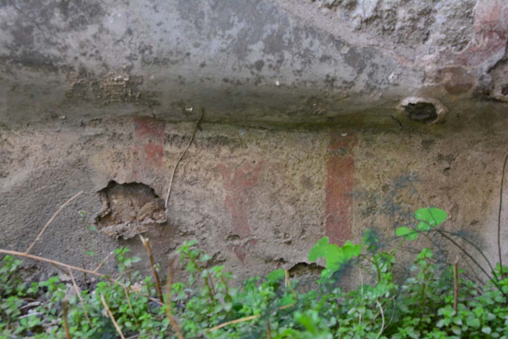 IX.5.2 Pompeii. March 2017. Room ‘f’, detail of painted decoration on south wall in bed recess.
Foto Christian Beck, ERC Grant 681269 DÉCOR.

