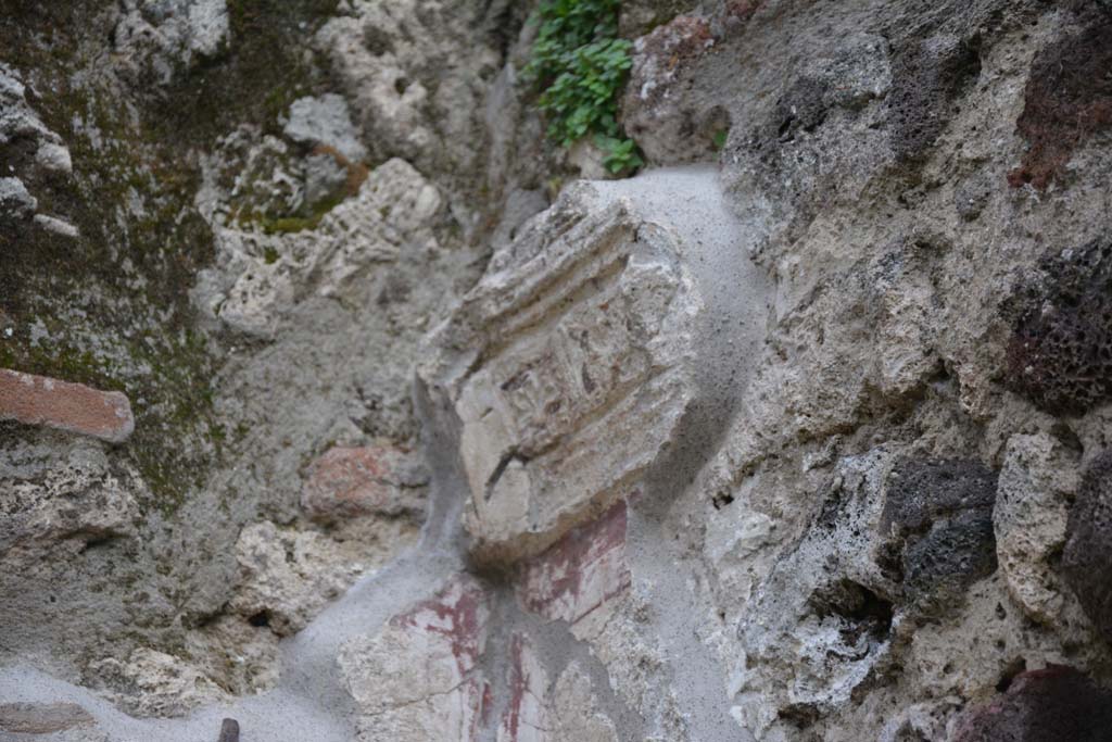 IX.5.9 Pompeii. March 2017. Room o, upper south-east corner with stucco cornice.
Foto Christian Beck, ERC Grant 681269 DCOR.
