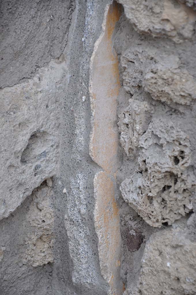 IX.5.9 Pompeii. July 2017. Atrium “b”, detail of painted stucco from north-east corner.
Foto Annette Haug, ERC Grant 681269 DÉCOR
