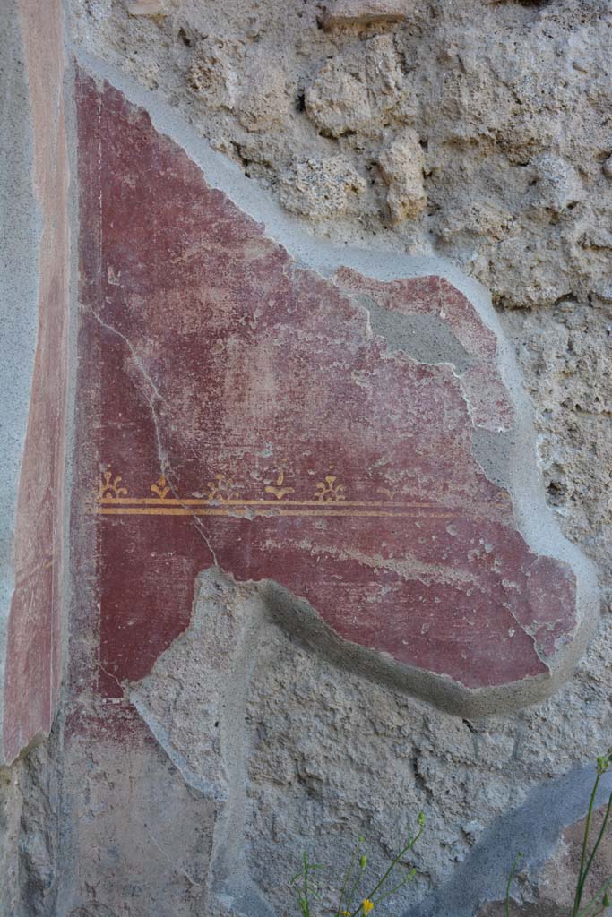 IX.5.9 Pompeii. May 2017. 
Room i, detail of painted decoration on north wall in north-west corner of north portico.
Foto Christian Beck, ERC Grant 681269 DCOR.
