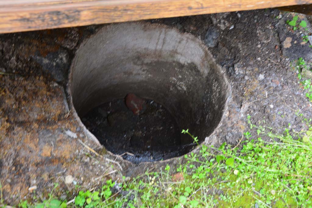 IX.5.11 Pompeii. March 2017. Room c, detail of cistern-mouth beneath wood near east wall.   
Foto Christian Beck, ERC Grant 681269 DCOR.
