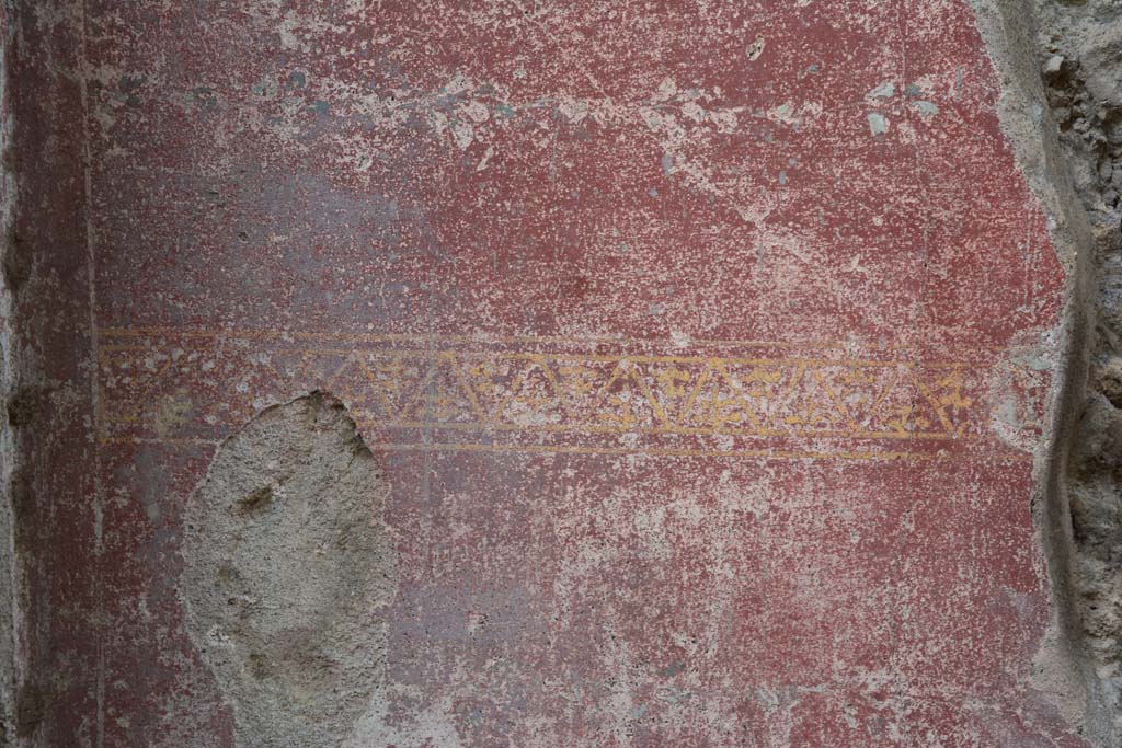 IX.5.11 Pompeii. March 2017. Room I (L), zoccolo on lower west wall at south end.
Foto Christian Beck, ERC Grant 681269 DÉCOR.
