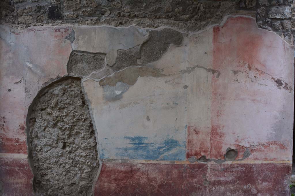 IX.5.11 Pompeii. May 2017. Room l (L), west wall of tablinum at south end.
Foto Christian Beck, ERC Grant 681269 DÉCOR.
