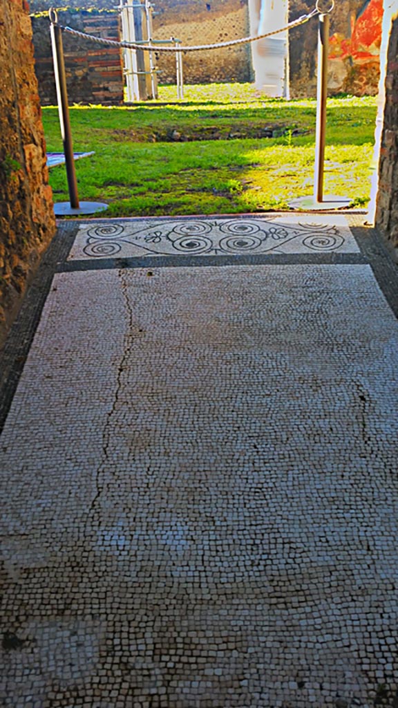 IX.5.13 Pompeii. December 2019. 
Looking west from entrance corridor “a”, towards atrium “b”.
Photo courtesy of Giuseppe Ciaramella.
