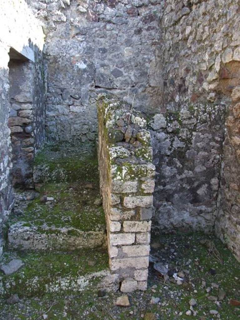 IX.9.a Pompeii. March 2009. Room L vestibule or anteroom.  Looking south to stairs to upper floor and recess.
