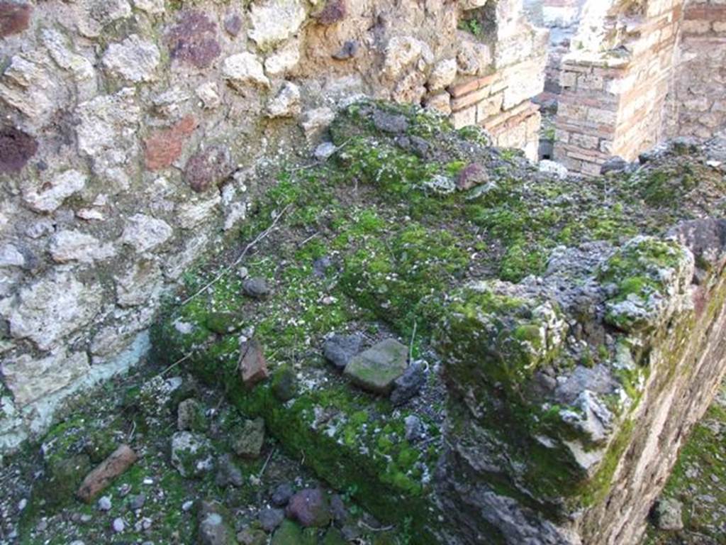 IX.9.a Pompeii.  March 2009. Stairs to upper floor, looking north at highest level.