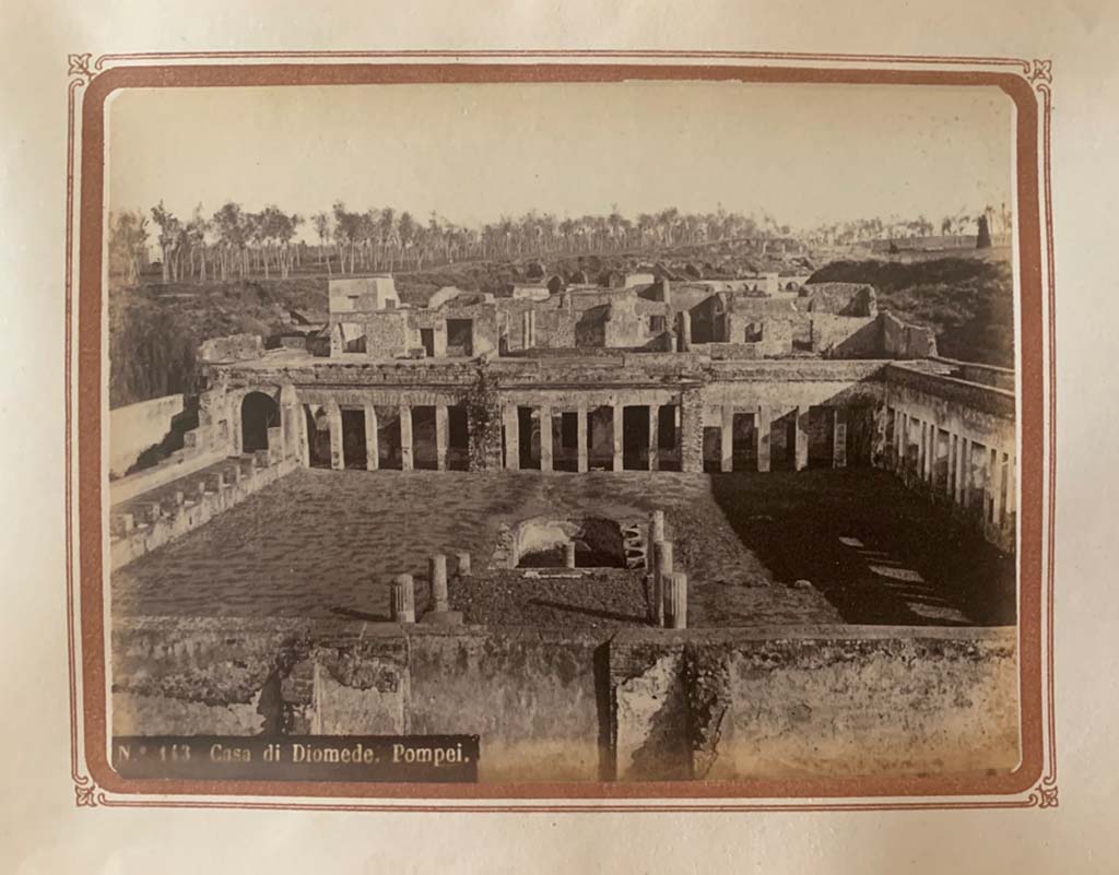 HGW24 Pompeii. From an album by Roberto Rive, dated 1868. Looking east over garden area 
Photo courtesy of Rick Bauer.
