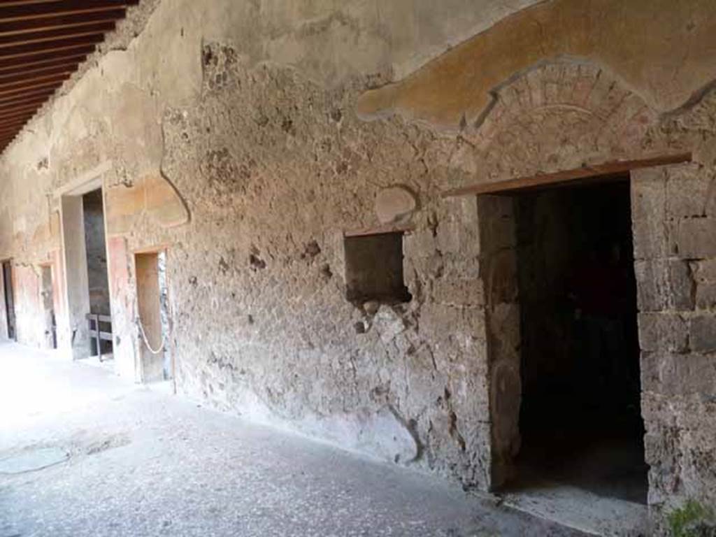 Villa of Mysteries, Pompeii. May 2010. Looking north along peristyle C, near room 34.