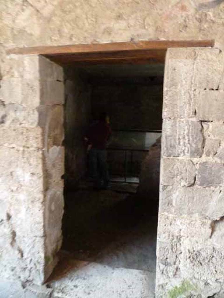 Villa of Mysteries, Pompeii. May 2010. Doorway to room 34.