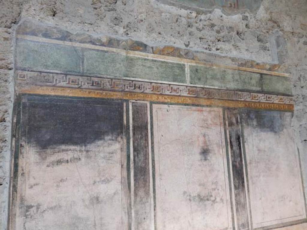 Villa of Mysteries, Pompeii. May 2015. Room 64, wall decoration from north wall of atrium. Photo courtesy of Buzz Ferebee.
