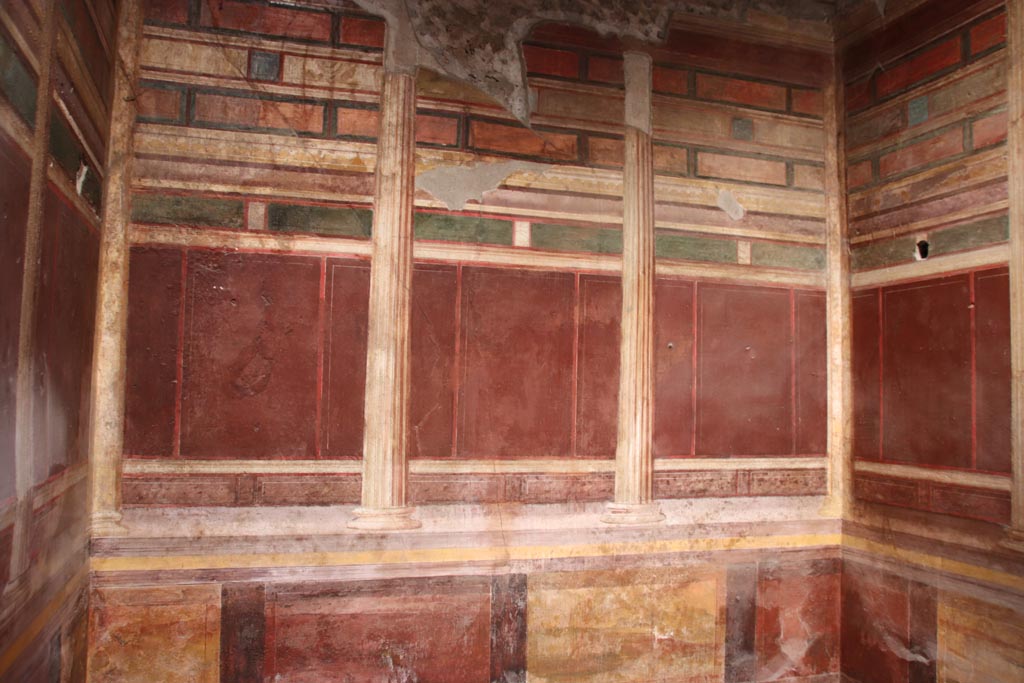 Villa of Mysteries, Pompeii. September 2021. Room 15, looking towards west wall of room. Photo courtesy of Klaus Heese.