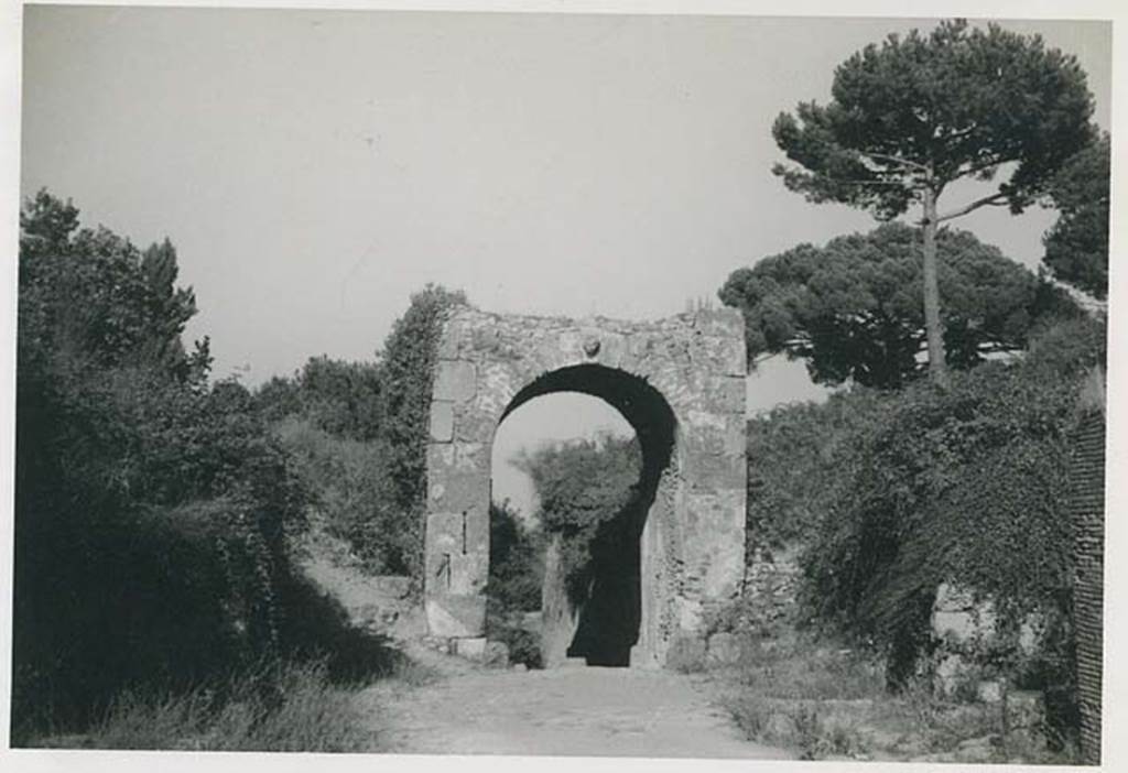 Via di Nola, 1956. Looking east from the city through the Nola Gate. Photo courtesy of Rick Bauer.