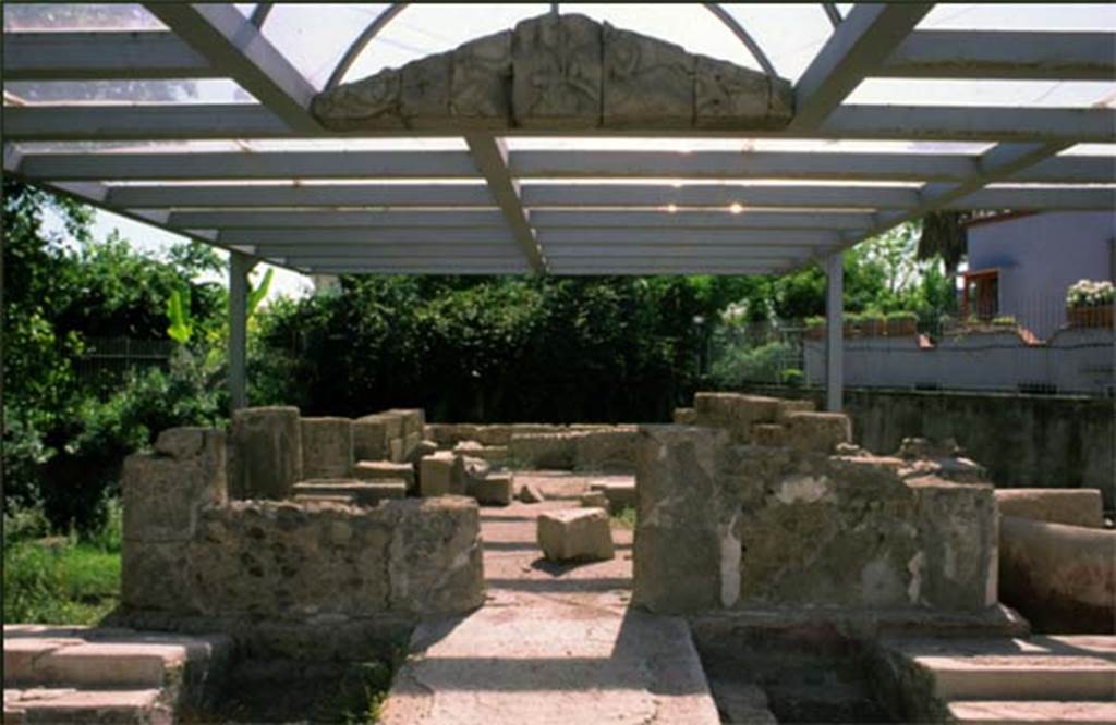 Tempio dionisiaco in località Sant’Abbondio di Pompei. West wall of temple.