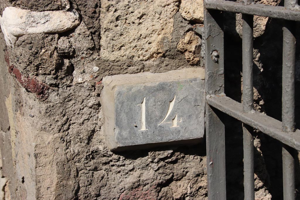 HGE15 Pompeii. October 2023. Numbered as 14 on north side of doorway. Photo courtesy of Klaus Heese.