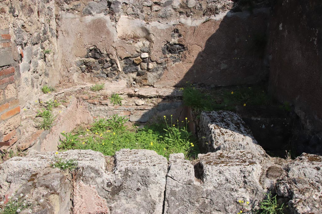 HGE20A Pompeii. October 2023. Looking east at second basin or cistern on north side behind entrance. Photo courtesy of Klaus Heese.