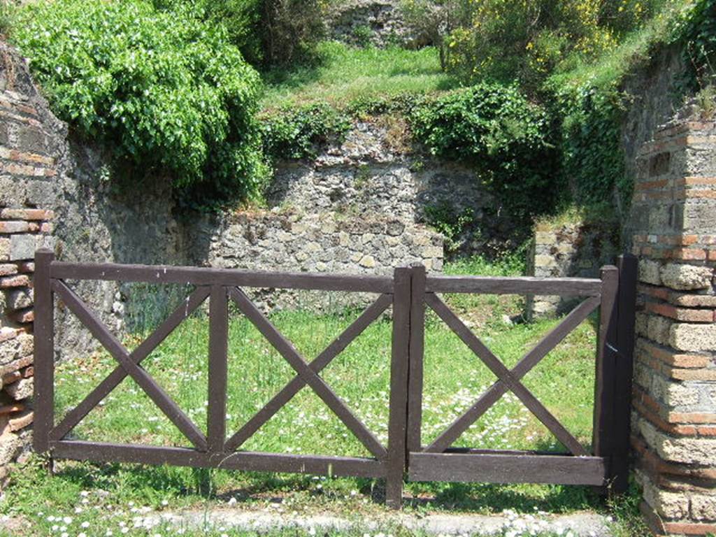 HGE21 Pompeii. May 2006. Looking east across shop-room, towards rear wall with doorway.